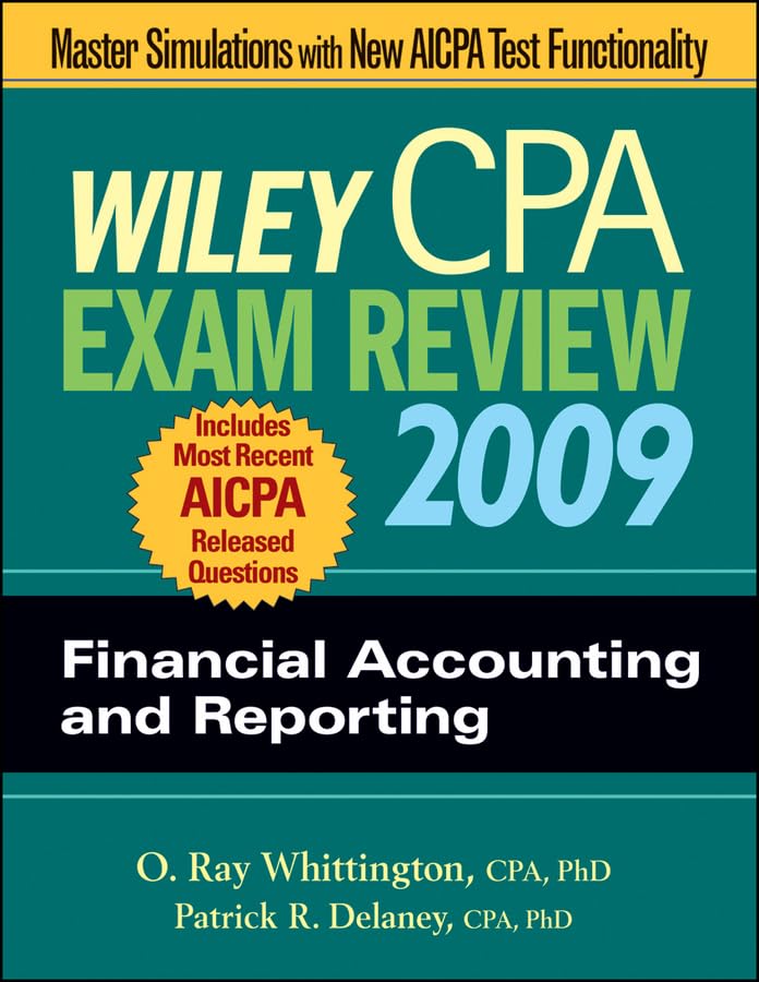 Wiley CPA Exam Review 2009 Financial Accounting and Reporting | UBH ...